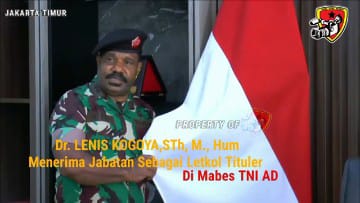 Orang Papua Pertama Yang Tercatat Telah Lewati Proses Seleksi Litpres BAIS TNI, Lenis Kogoya Dianugrahi Kepangkatan Letkol Tituler.