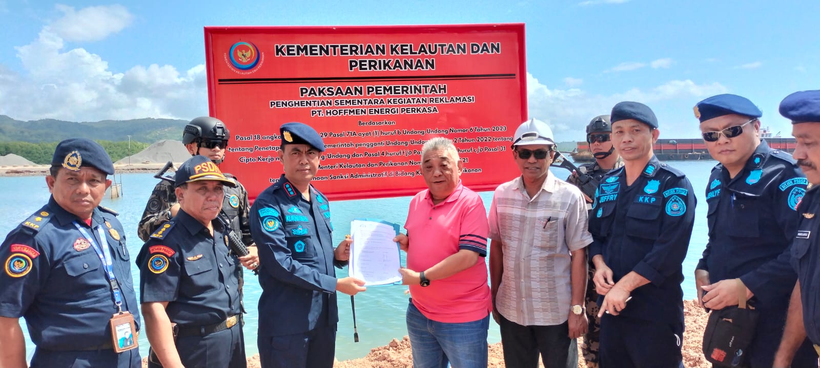 KKP Hentikan Kegiatan Pemanfaatan Ruang Laut Ilegal PT HEP di Konawe Selatan