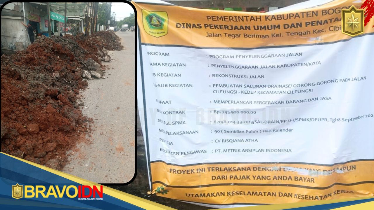 Proyek Saluran Drainase di Jalan Raya Cicadas Dikeluhkan Warga, Pelaksana Tak Tampak di Lokasi